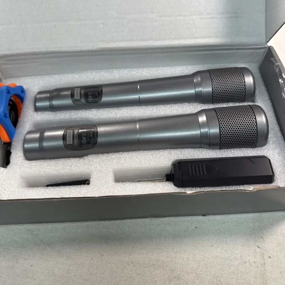 ALPOWL Wireless Microphones Set of 2 Vocal Set Works, Open‎ Box